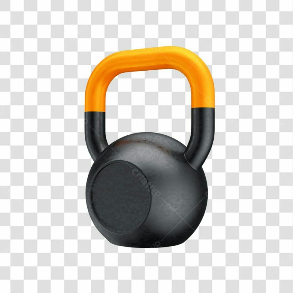 Asset 3D   Peso Academia   Kettlebell Treinamento Funcional Fitness Com Fundo Transparente (2)