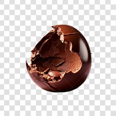 Ovo de chocolate para páscoa png transparente