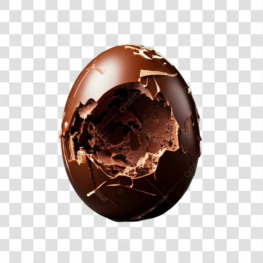 Ovo de Páscoa Chocolate PNG com fundo transparente
