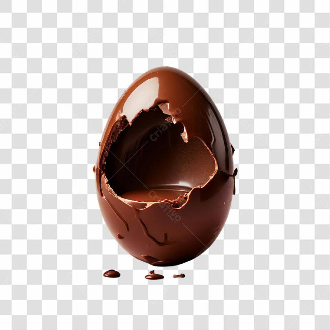 Icone Páscoa Ovo de Chocolate PNG com fundo transparente