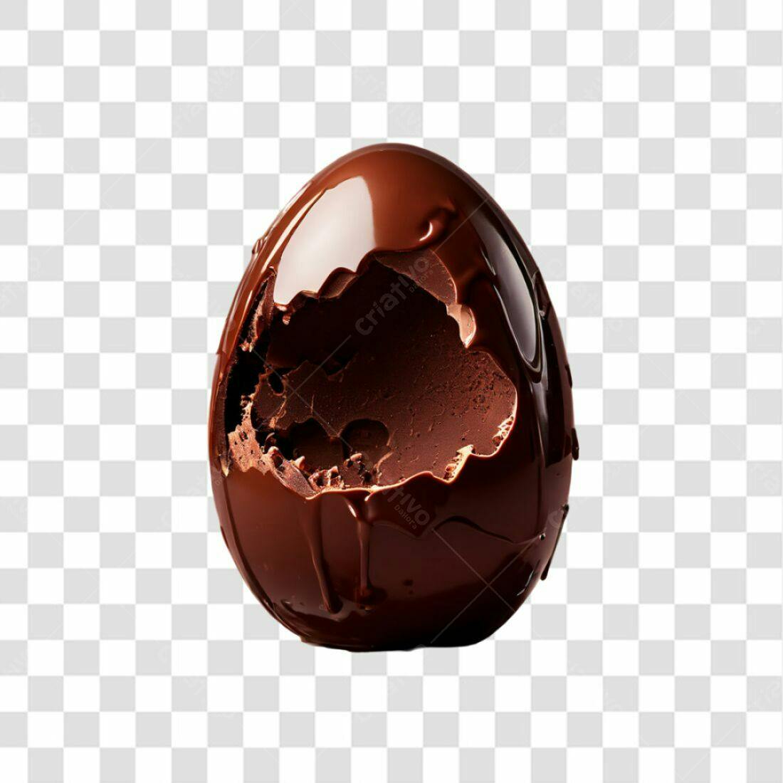 Icone Páscoa Ovo de Chocolate PNG com fundo transparente