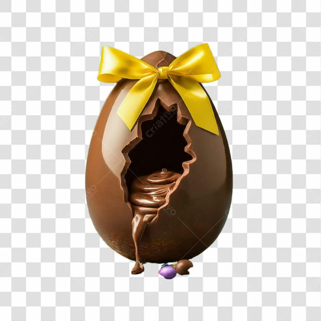 Icone Páscoa Ovo de Chocolate PNG com fundo transparente