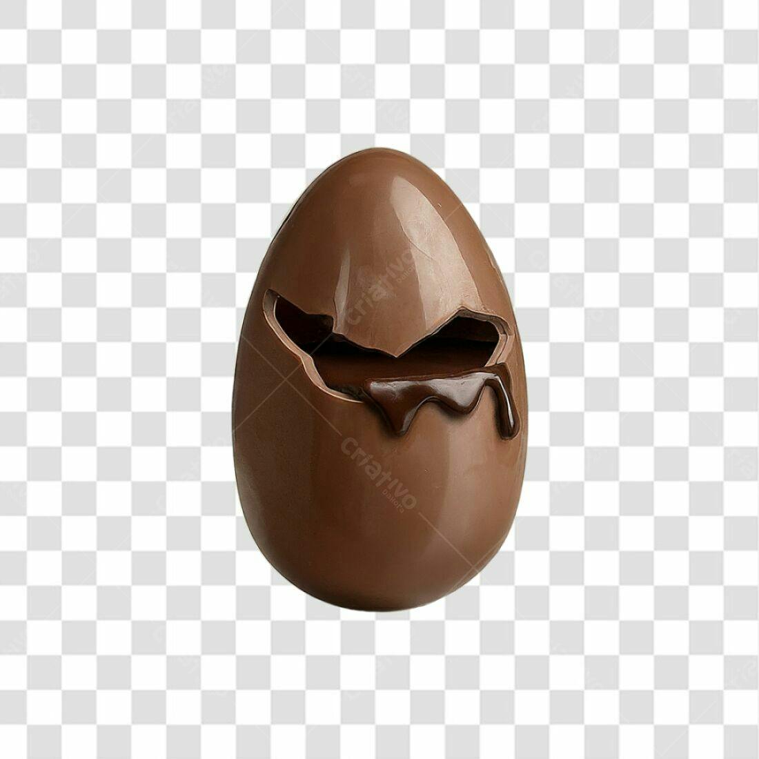 Icone Ovo de Páscoa Chocolate PNG com fundo transparente