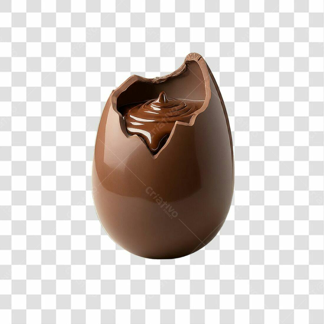 Icone Páscoa Ovo de Chocolate PNG com fundo transparente