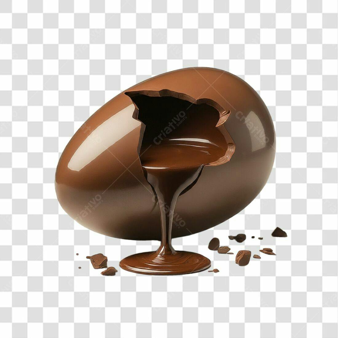 Imagem Ovo de Páscoa Chocolate PNG com fundo transparente