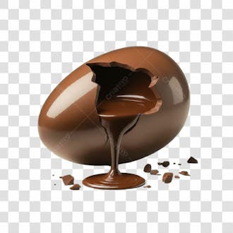 Ovo de chocolate para páscoa png transparente