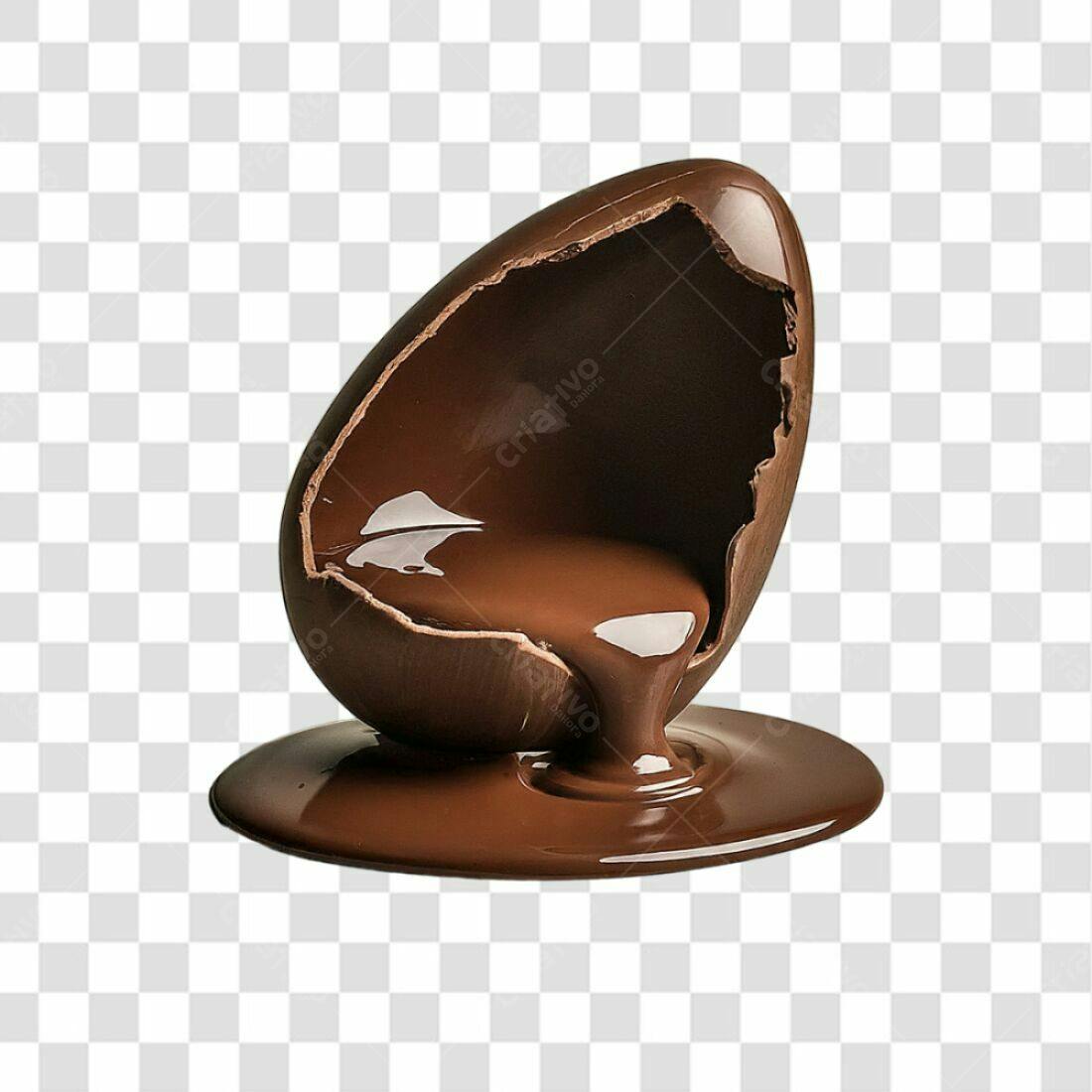 Icone Ovo de Páscoa Chocolate PNG com fundo transparente