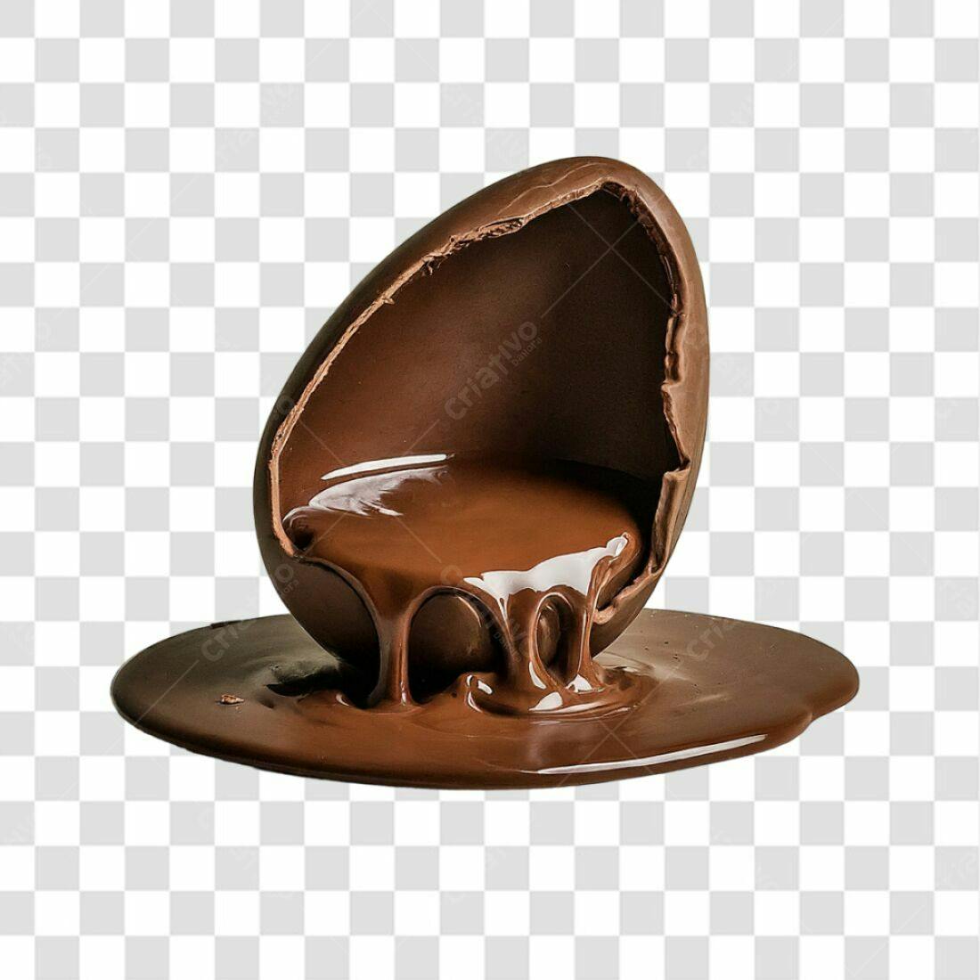 Icone Ovo de Páscoa Chocolate PNG com fundo transparente