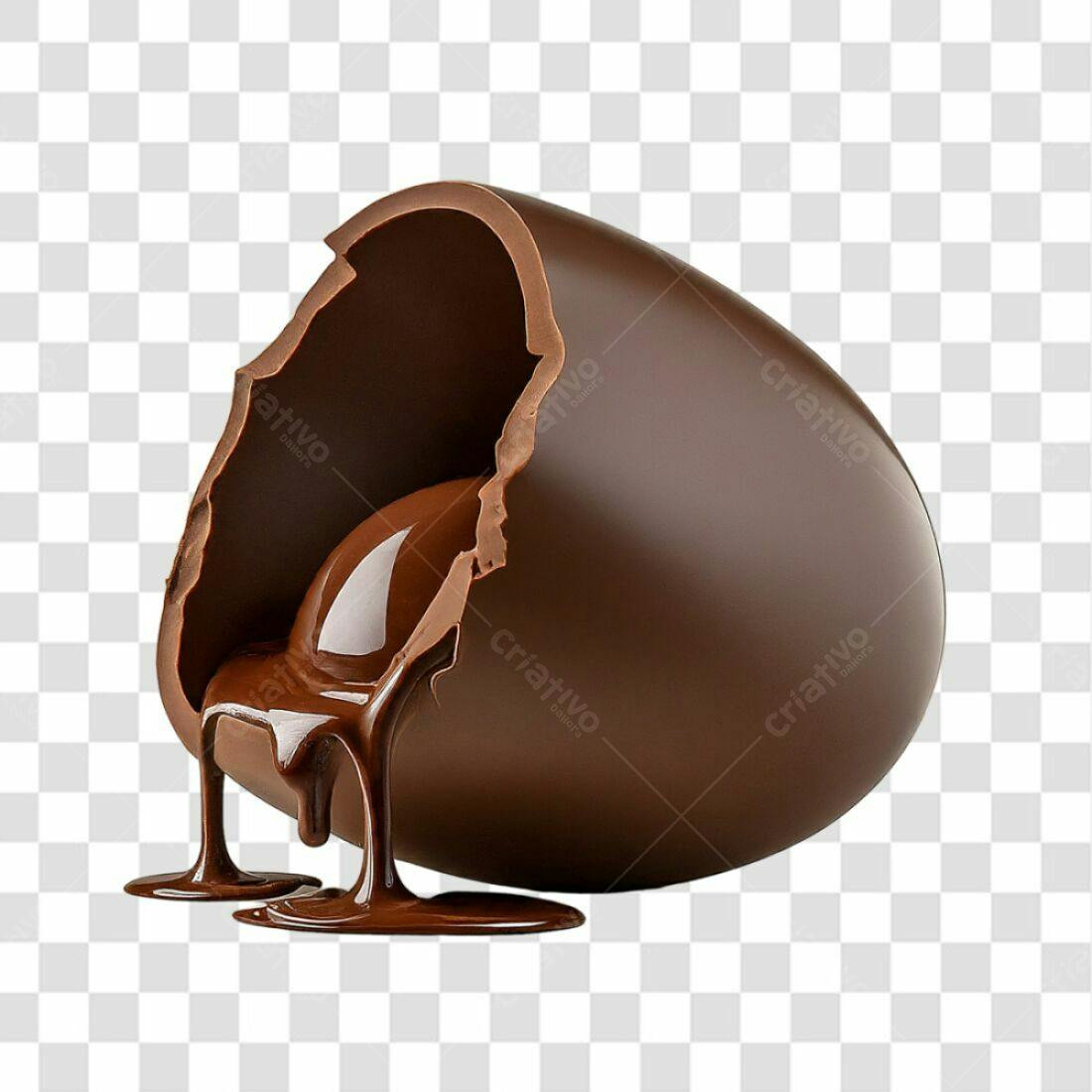 Icone Páscoa Ovo de Chocolate PNG com fundo transparente