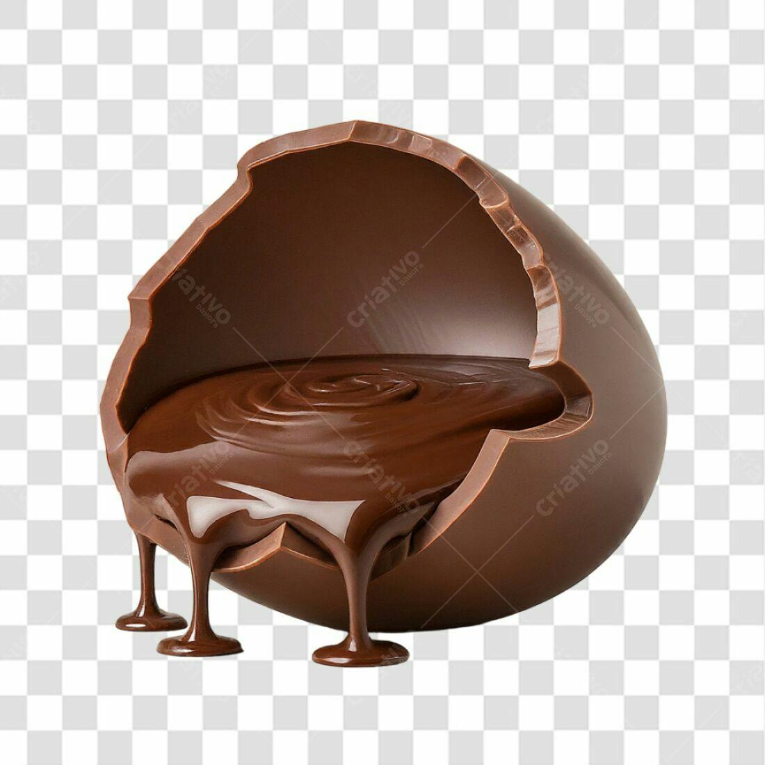 Icone Páscoa Ovo de Chocolate PNG com fundo transparente