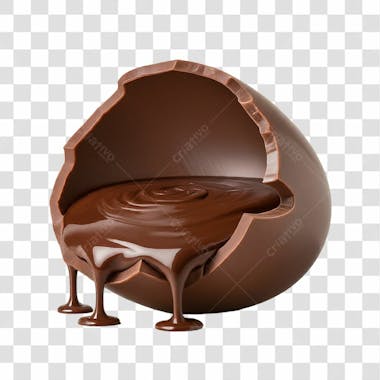 Ovo de chocolate para páscoa png transparente