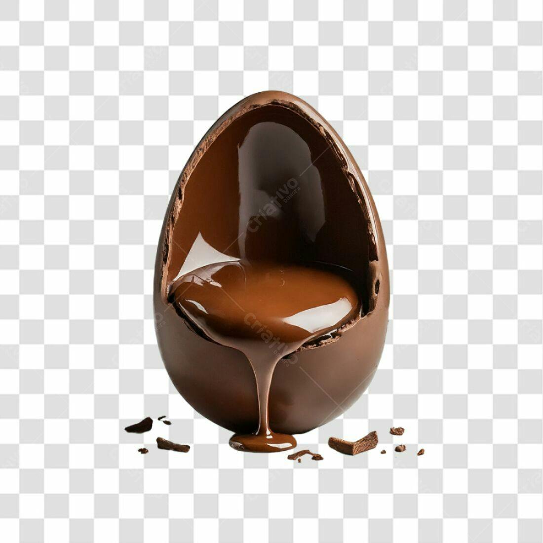 Icone Páscoa Ovo de Chocolate PNG com fundo transparente