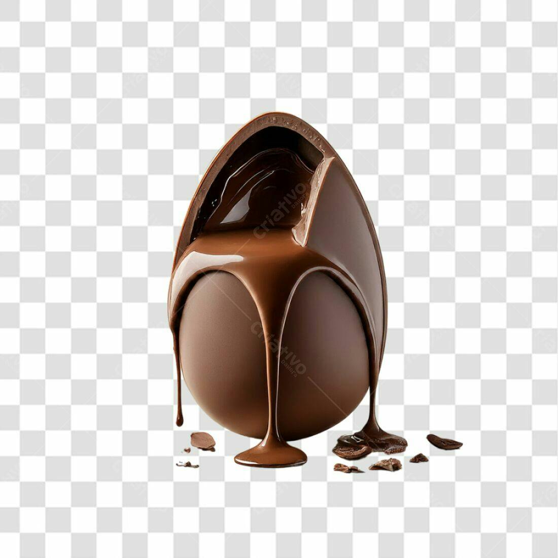 Icone Páscoa Ovo de Chocolate PNG com fundo transparente