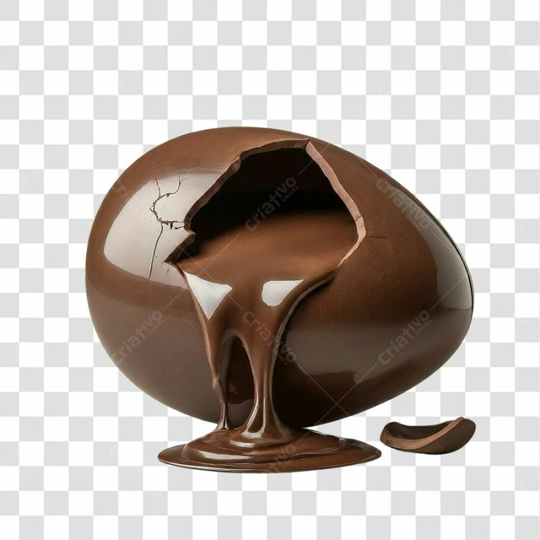 Icone Ovo de Páscoa Chocolate PNG com fundo transparente