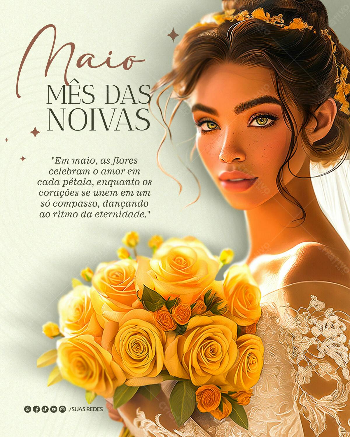 Flyer Mês das Noivas PSD Editável