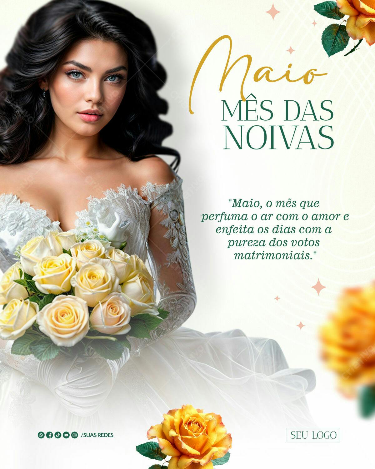 Flyer Mês das Noivas PSD Editável