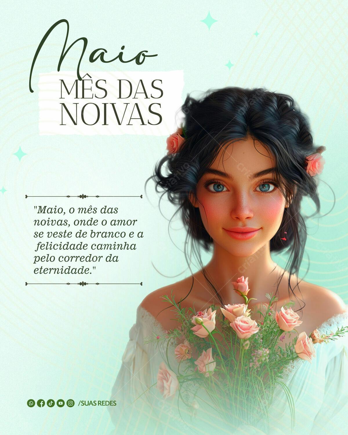 Post para o Mês das Noivas PSD Editável