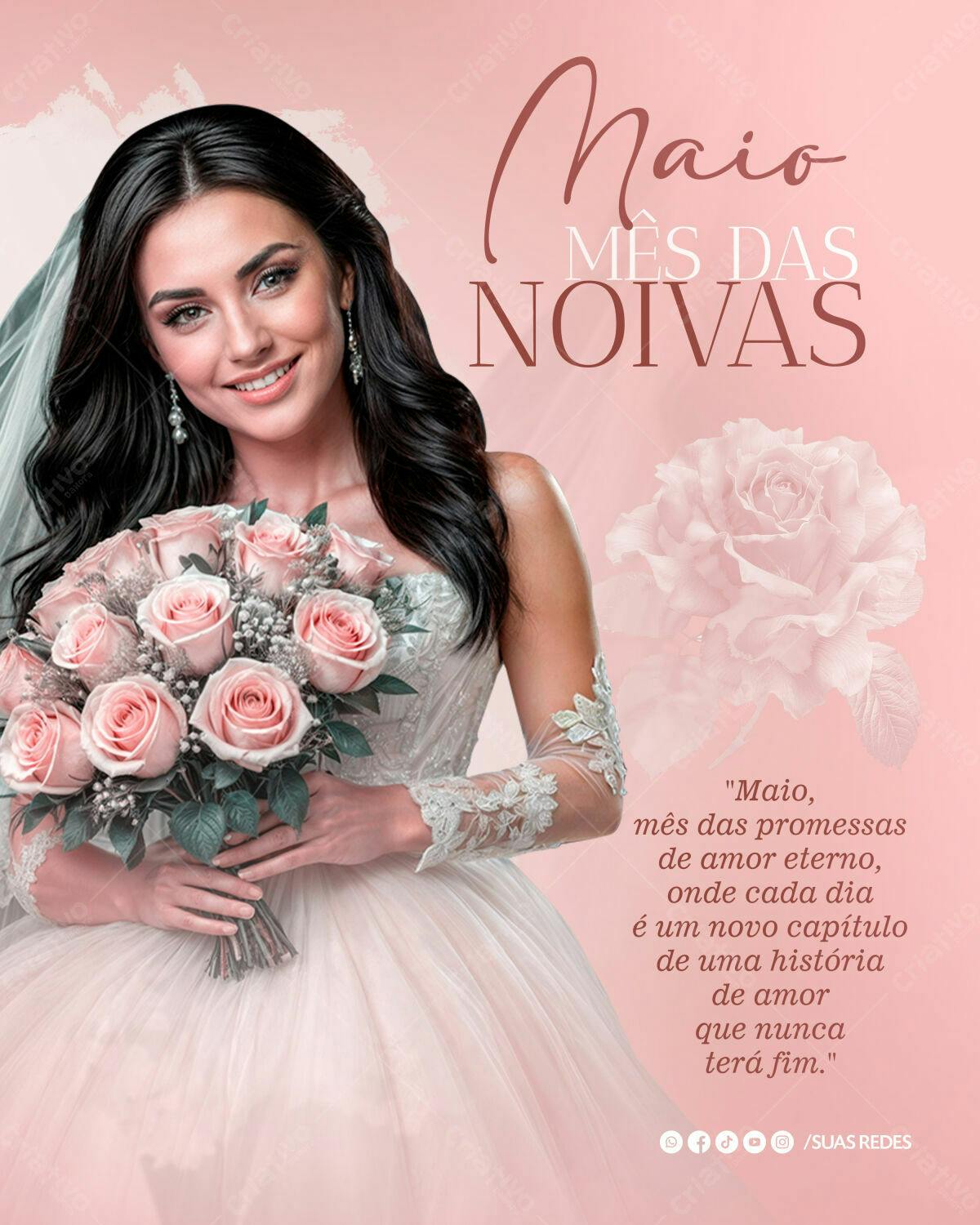 Flyer Mês das Noivas PSD Editável