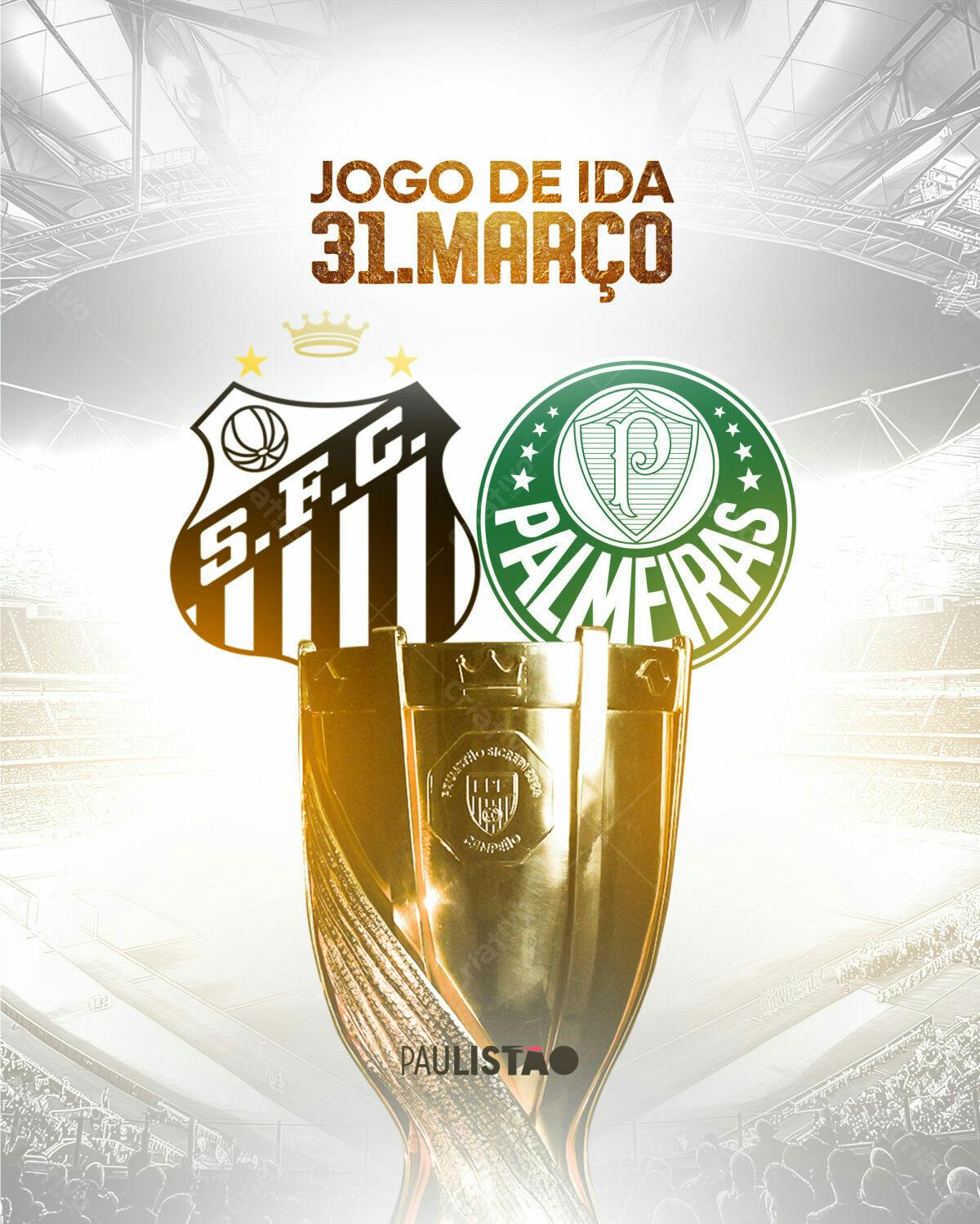 Flyer Jogo de Ida Paulista S.F.C x Palmeiras PSD Editável