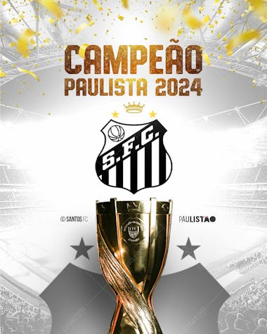 Social media santos campeão paulista 2024