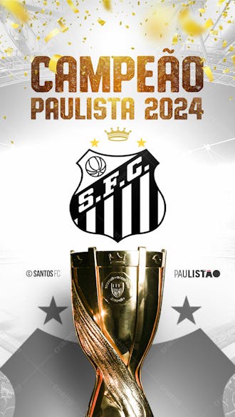 Story santos campeão paulista 2024