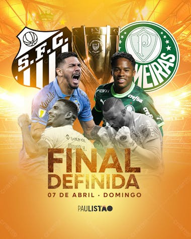 Social media final paulistão 2024 santo x palmeiras 01