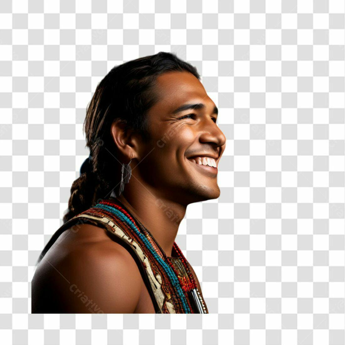 Imagem PNG com fundo transparente Homem sorrindo com joias