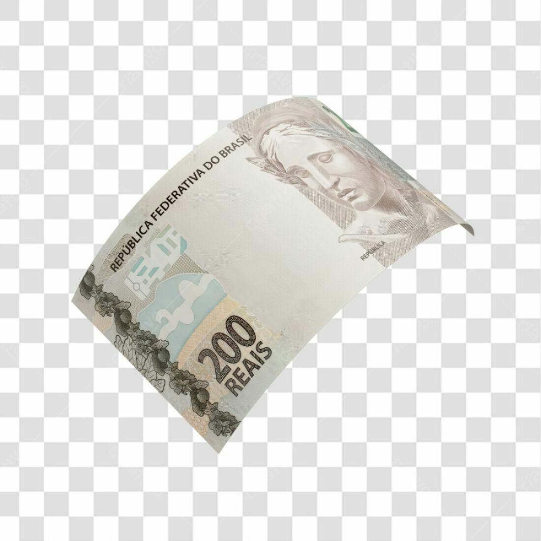 Imagem Nota 200 Reais PNG com fundo transparente