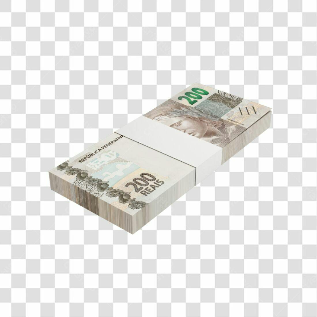 Icone de dinheiro 200 Reais PNG com fundo transparente