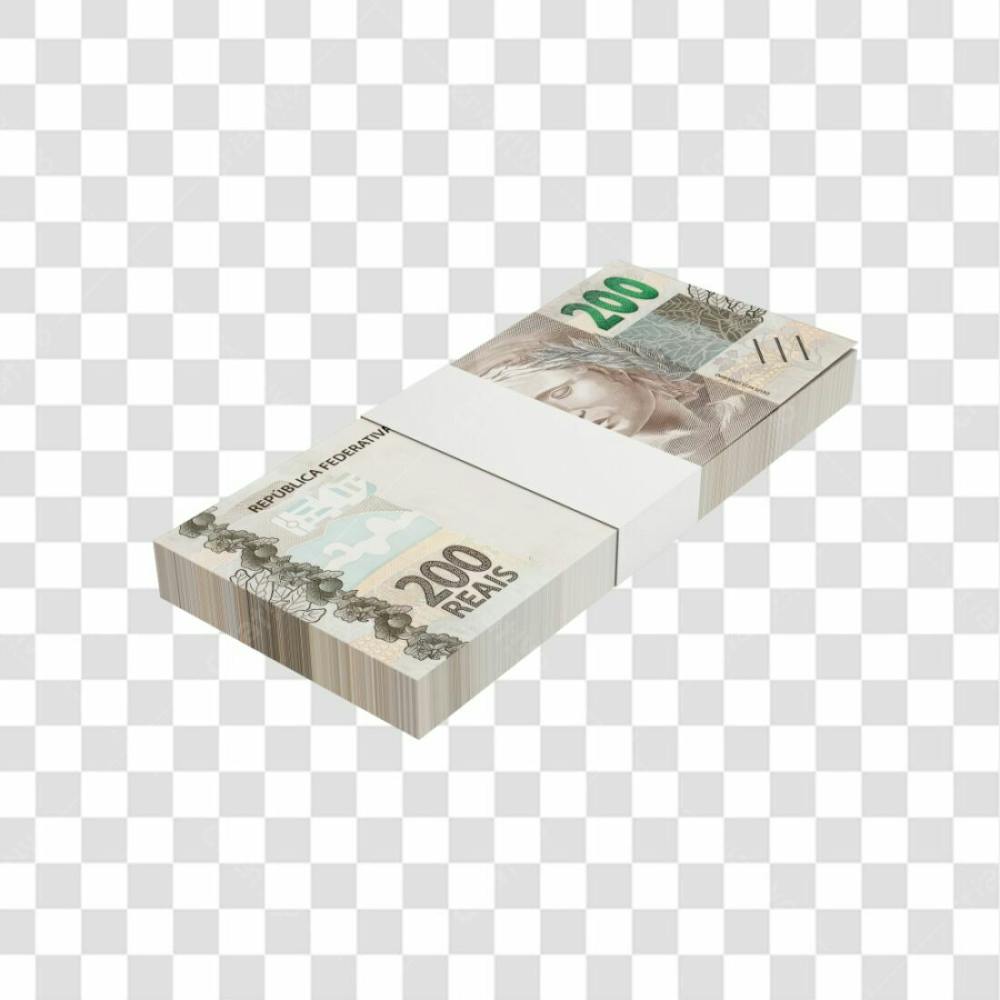 Asset 3D   Dinheito Nota Cédula 200 Reais Real Brasileiro Finança Com Fundo Transparente (16)