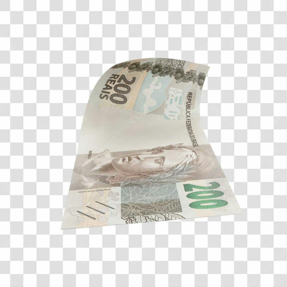 Imagem Nota 200 Reais PNG com fundo transparente