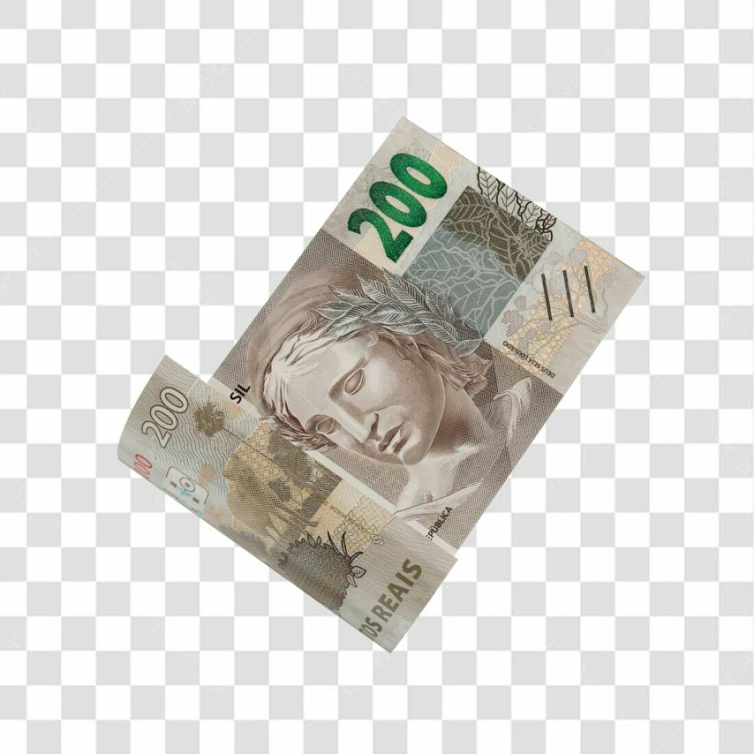 Imagem Nota 200 Reais PNG com fundo transparente