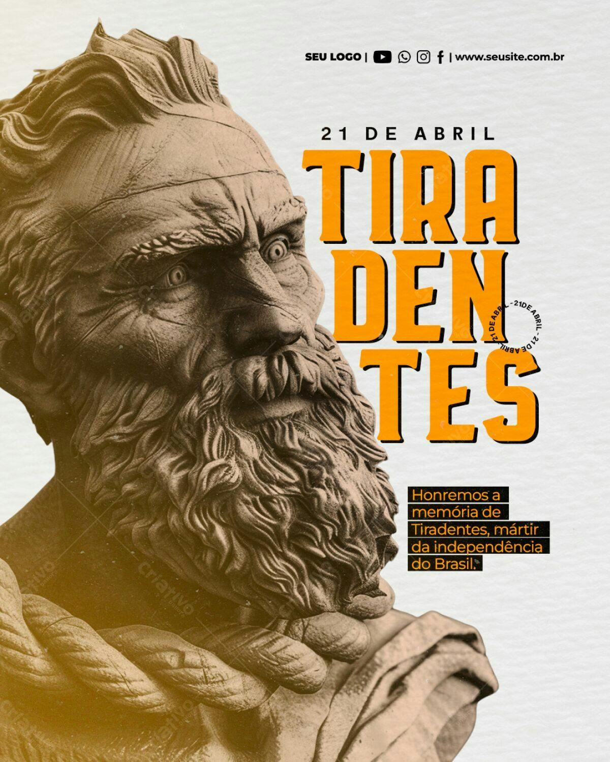 Flyer Dia de Tiradentes PSD Editável