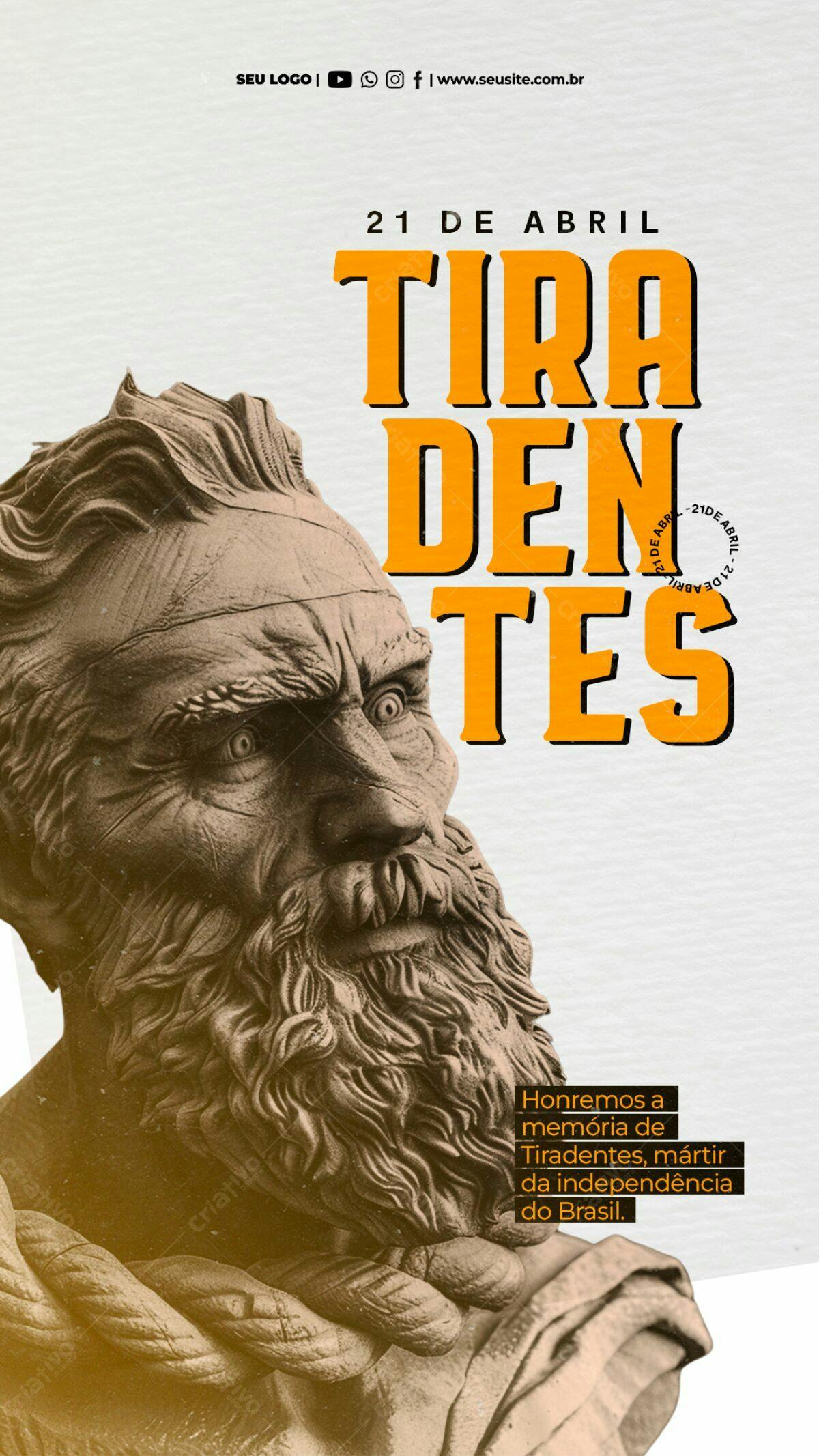 Flyer Dia de Tiradentes PSD Editável