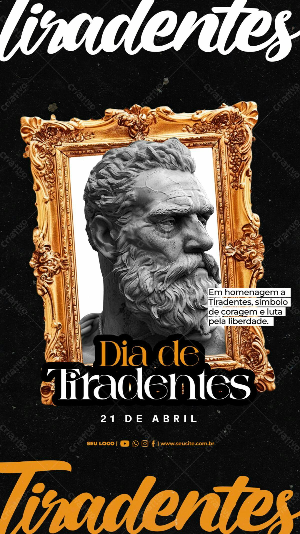 Flyer Dia de Tiradentes PSD Editável
