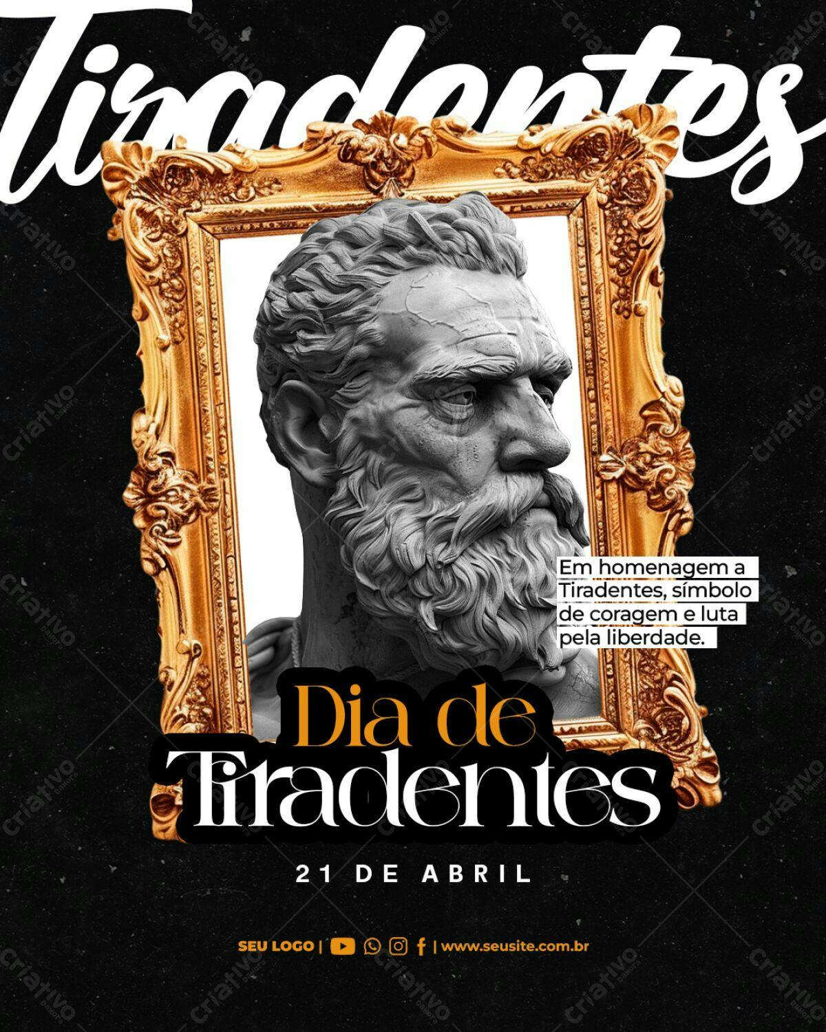Flyer Dia de Tiradentes PSD Editável