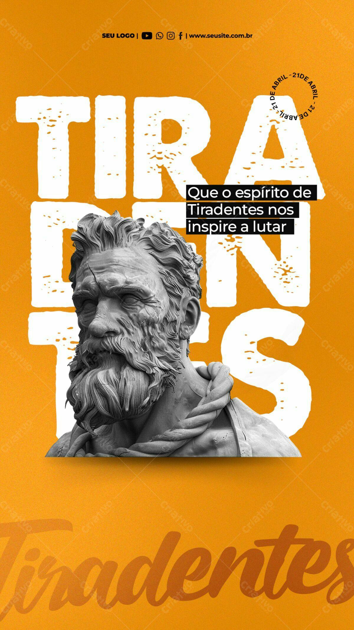 Flyer Dia de Tiradentes PSD Editável