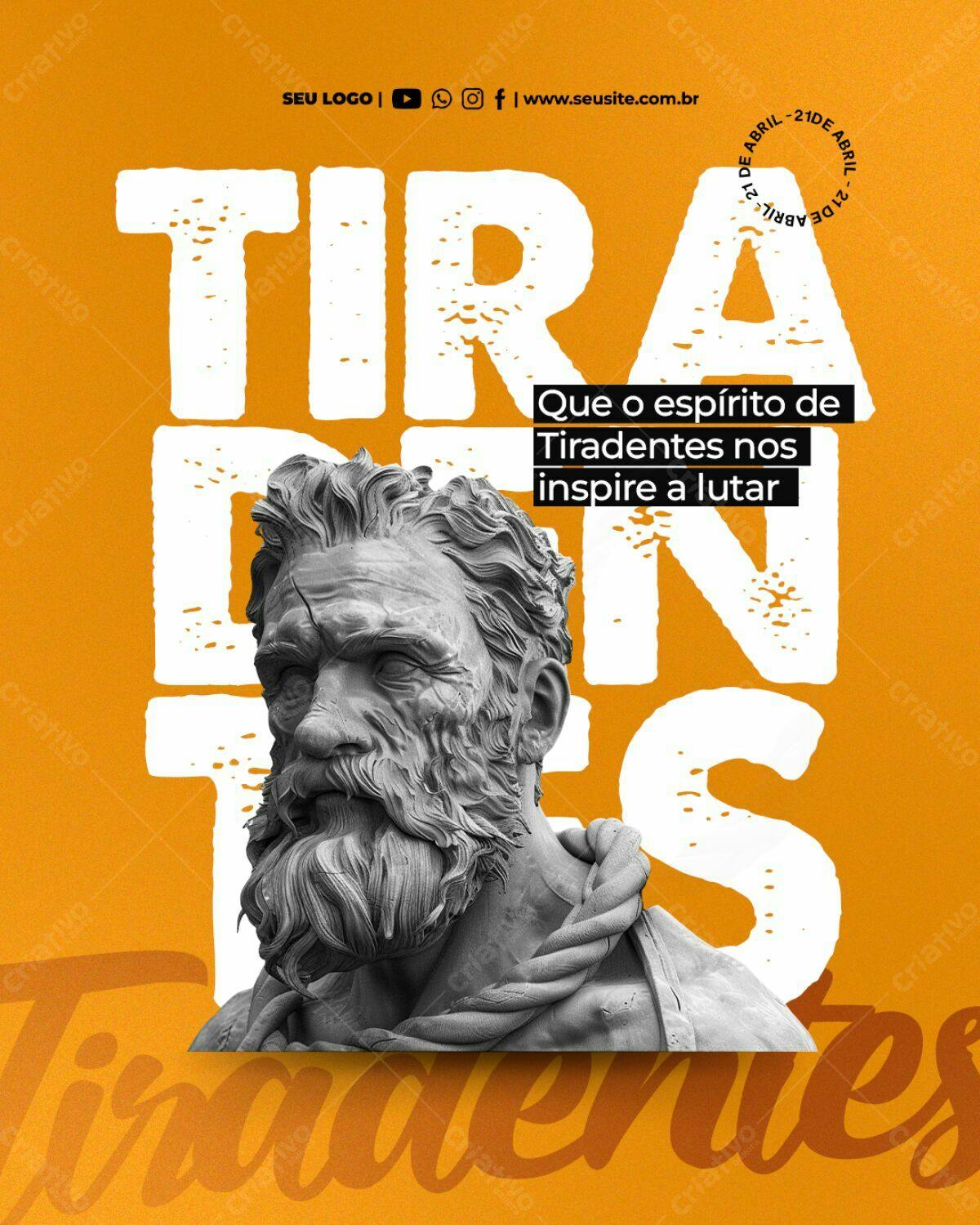 Flyer Dia de Tiradentes PSD Editável