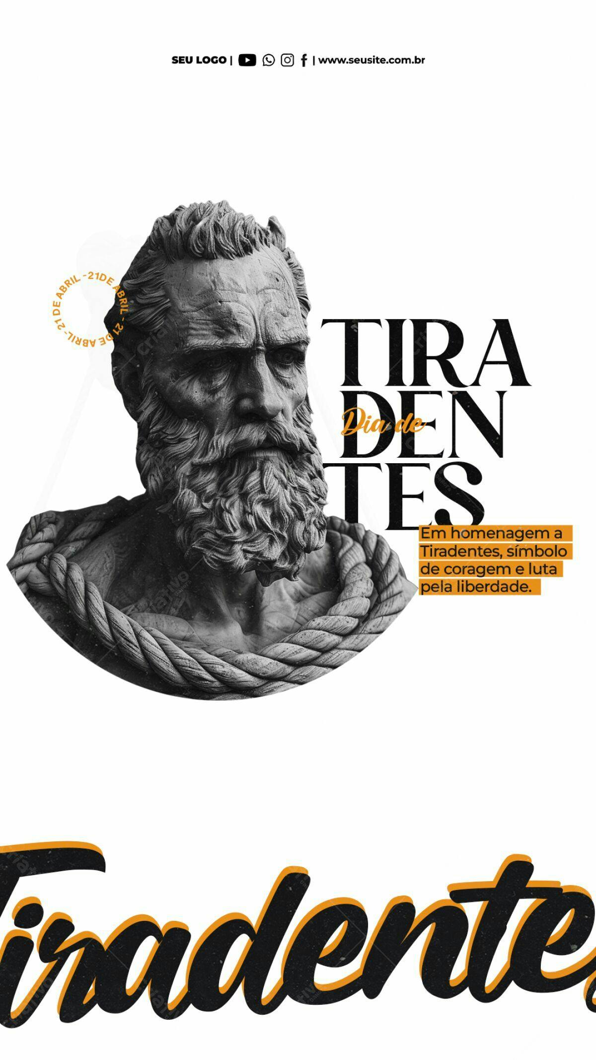 Flyer Dia de Tiradentes PSD Editável