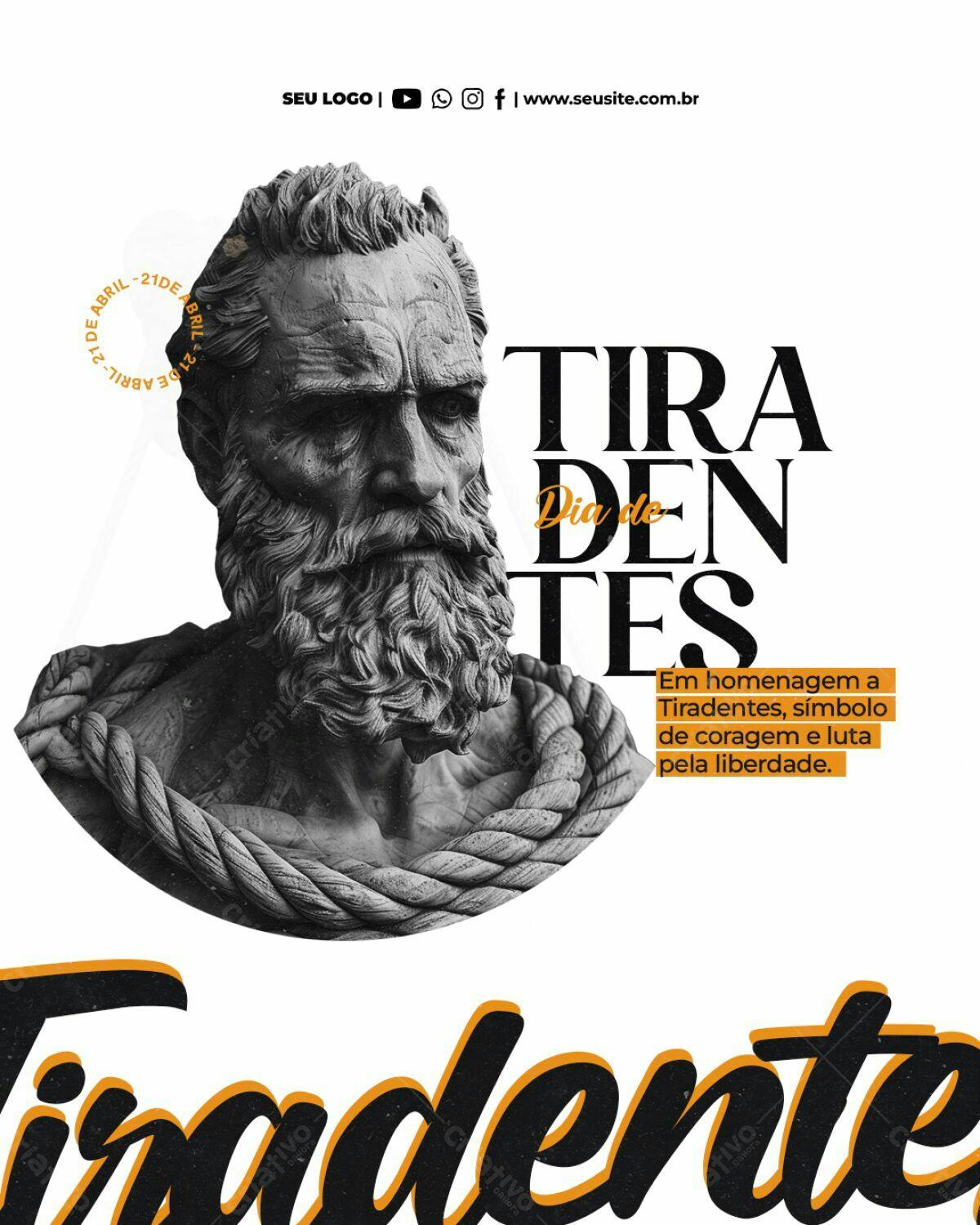 Flyer Dia de Tiradentes PSD Editável