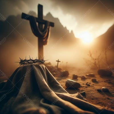 Composição De Cenário De Ressurreição De Cristo Gerada Por I.a V.4