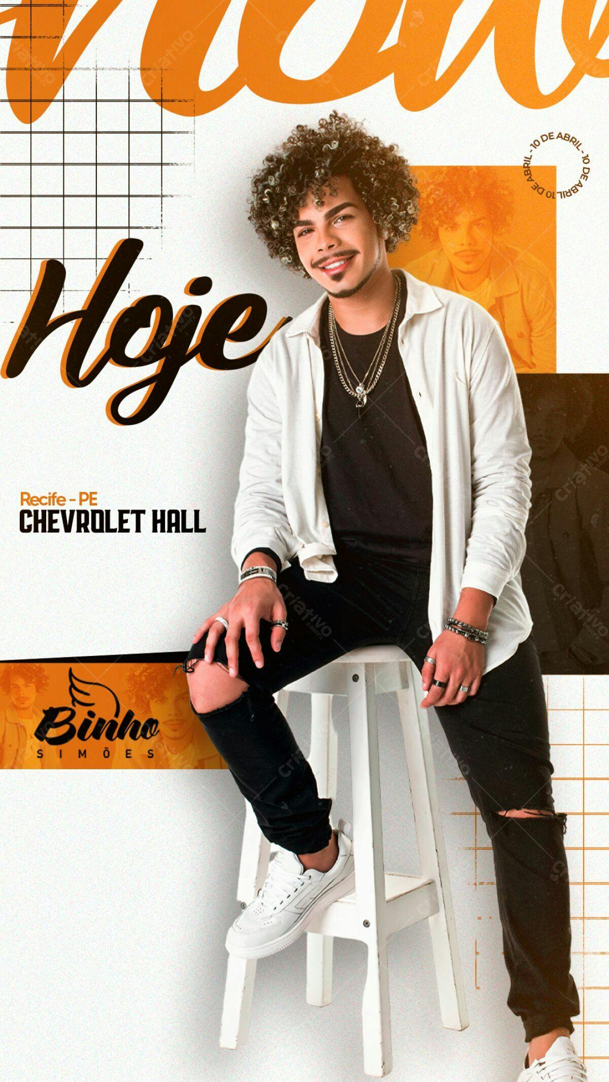 Flyer para Show Binho Simões PSD Editável