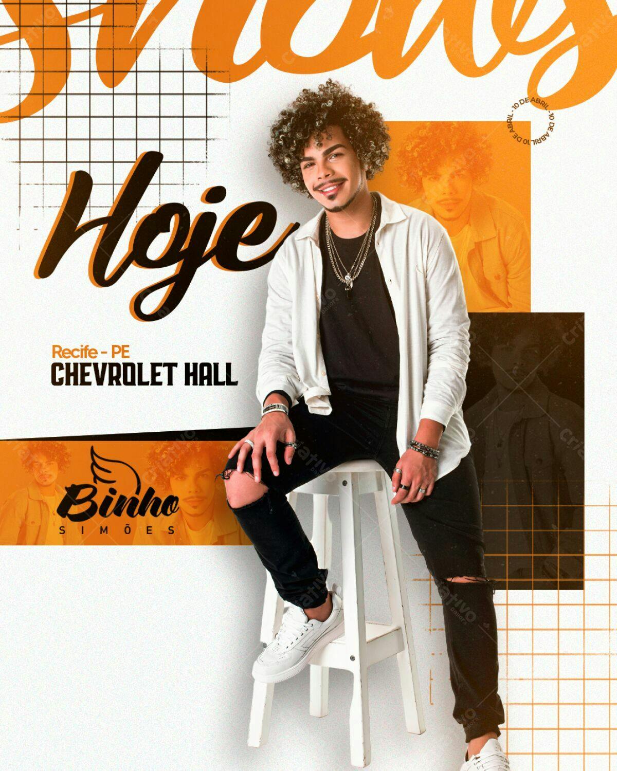 Flyer para Show Binho Simões PSD Editável