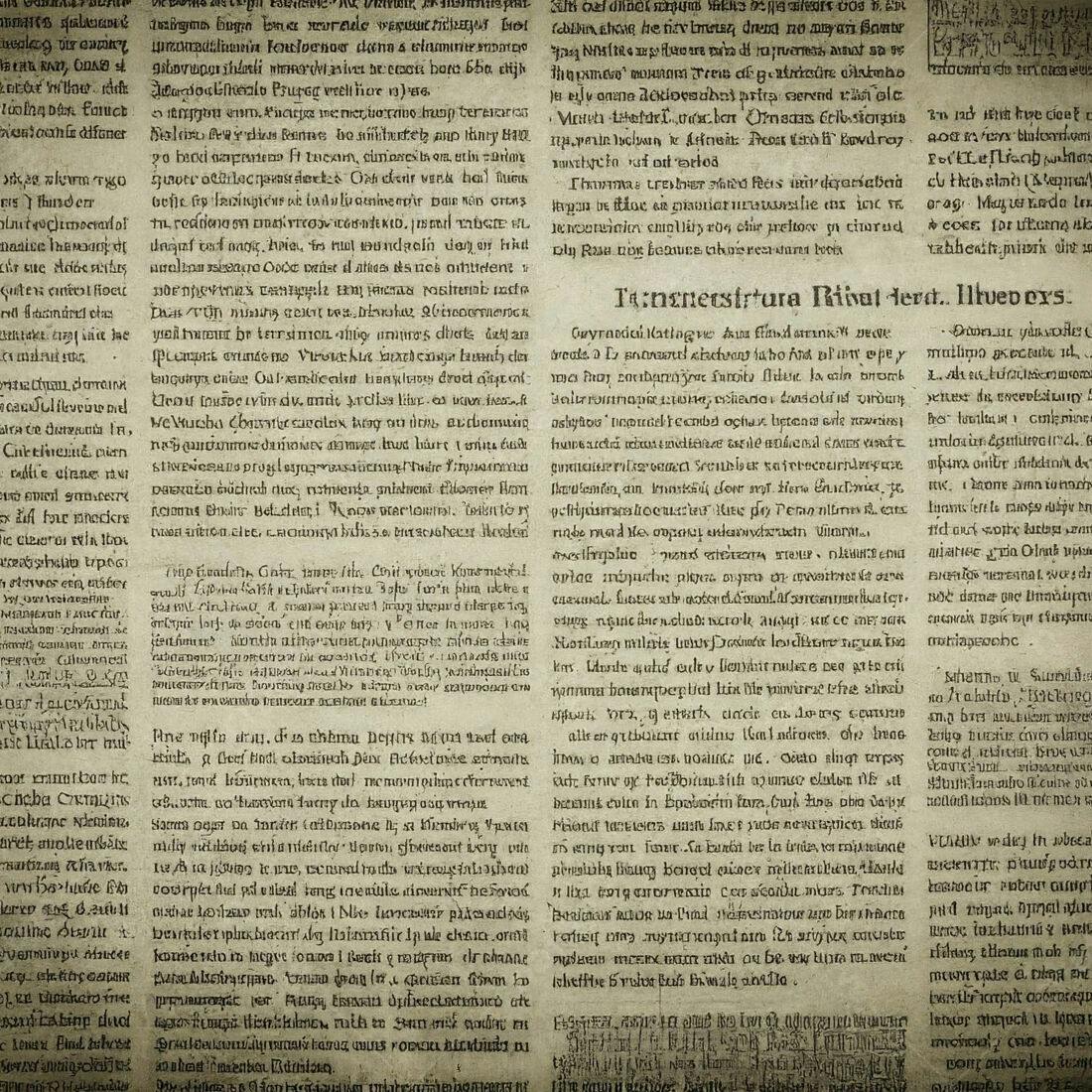 Texto antigo em papel amarelado