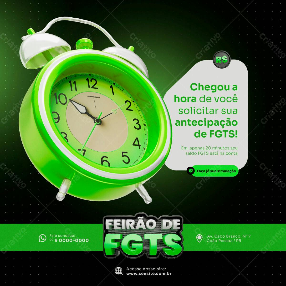 Post para Antecipação de FGTS PSD Editável