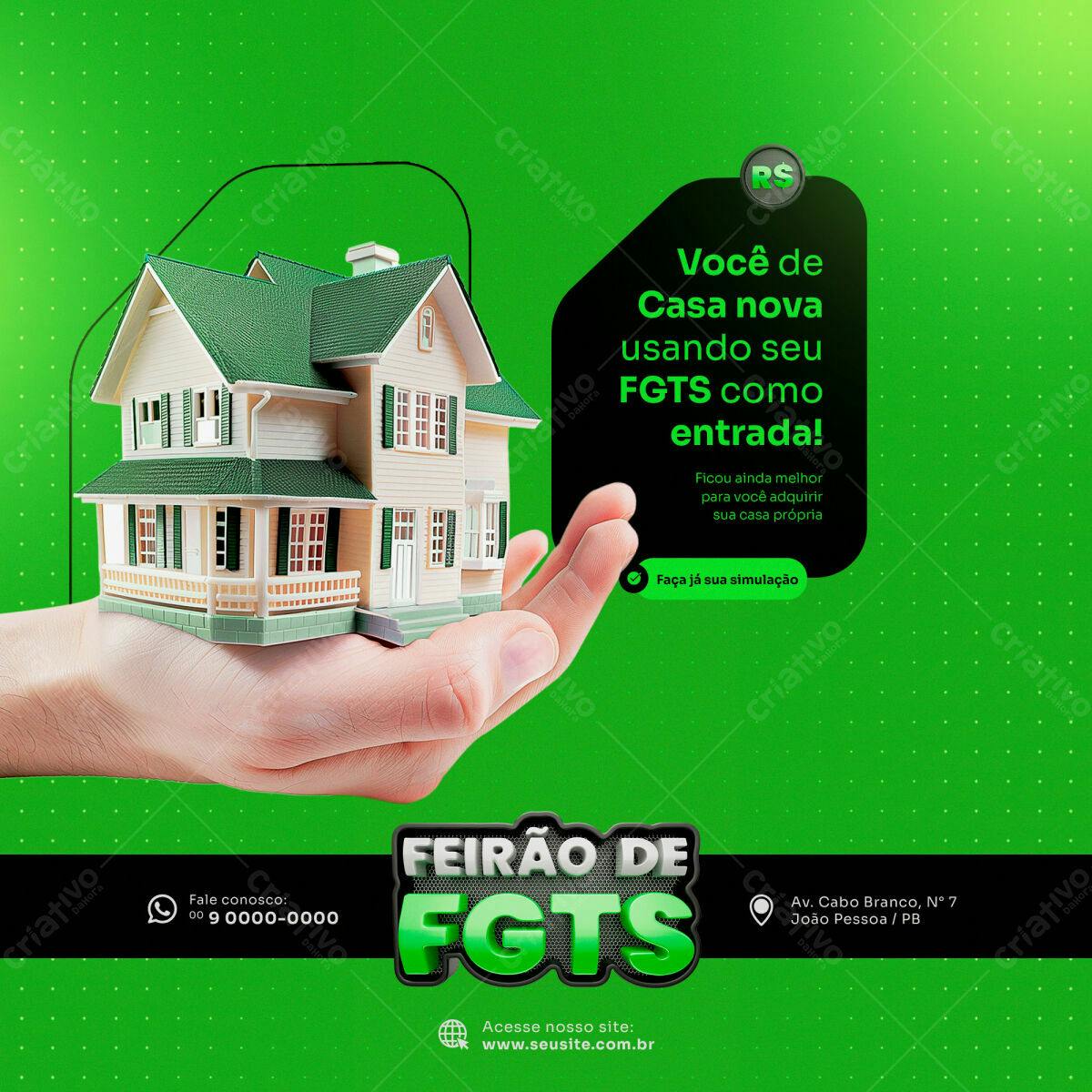 Postagem para Feirão de FGTS PSD Editável