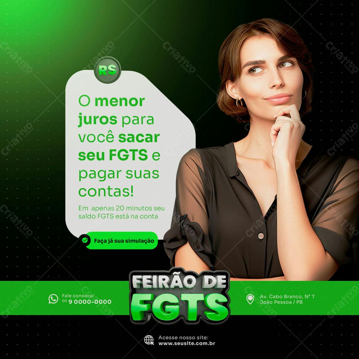 Post para Feirão de FGTS PSD Editável
