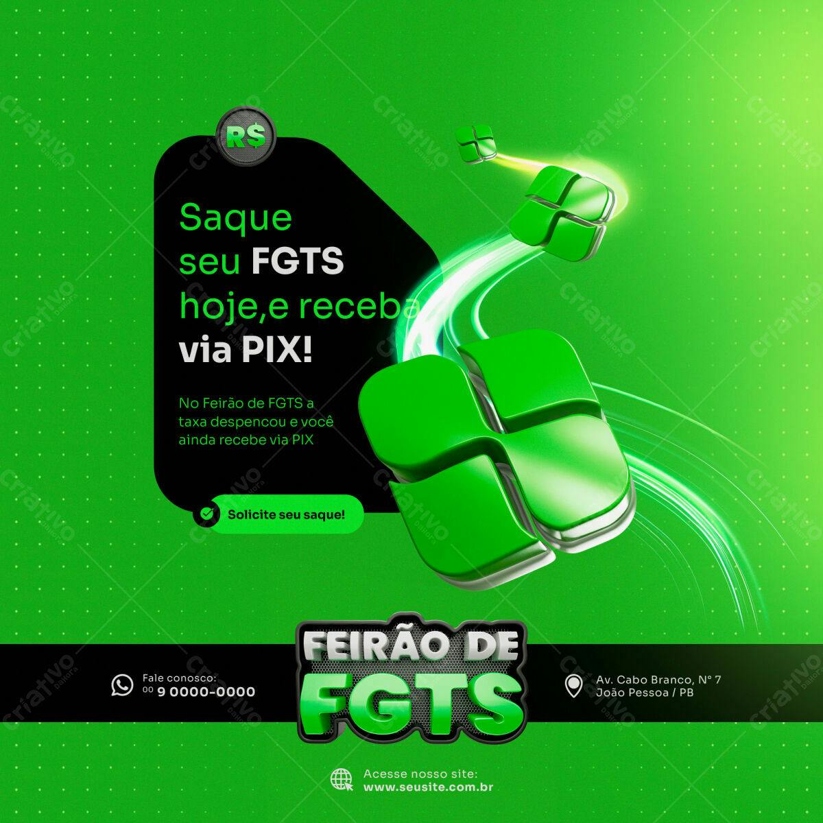 Post para Feirão de FGTS PSD Editável