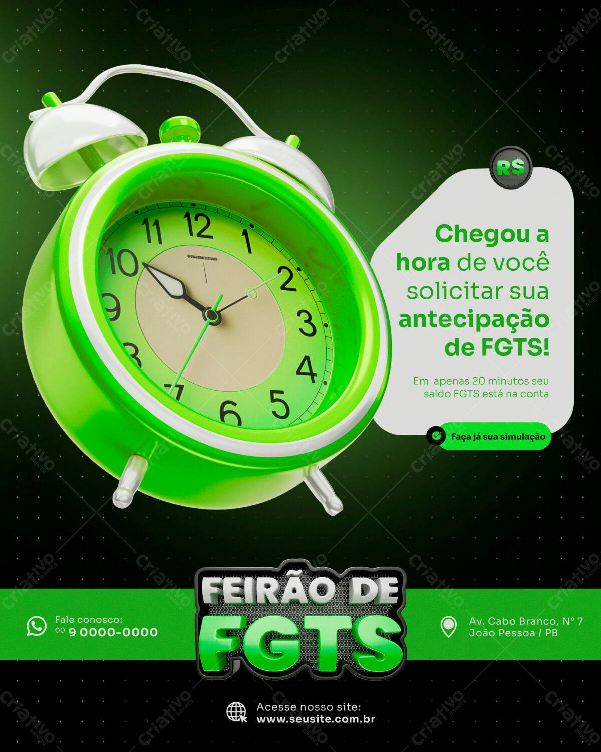 Flyer Feirão FGTS PSD Editável