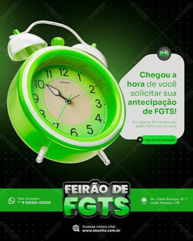 Chegou a hora de antecipar seu fgts social media feed vertical